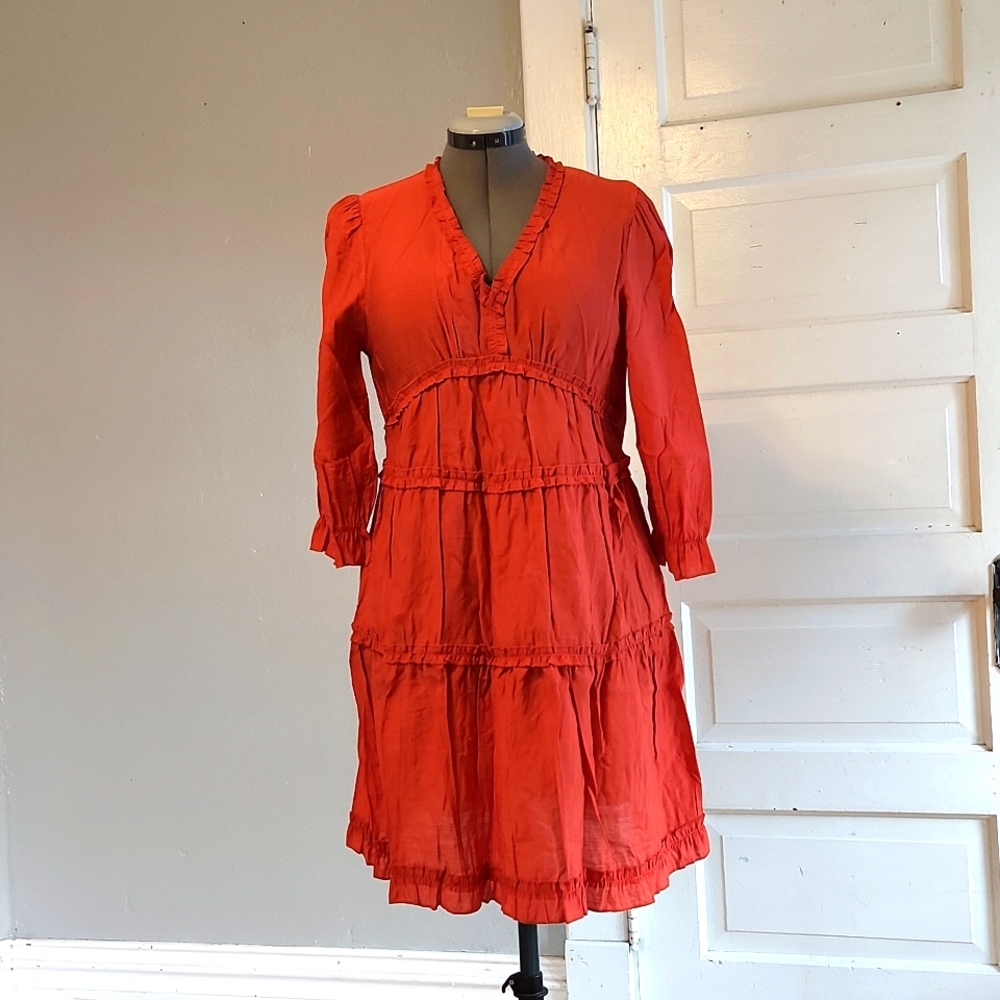 Tomato red lightweight dress boho brand new